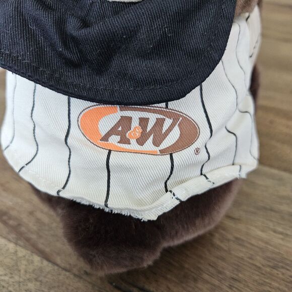 Vintage A&W Root Beer Great Root Bear Teddy Bear Mascot Plush Toy 2003 - Picture 11 of 13